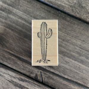 Cactus Woodblock Stamp